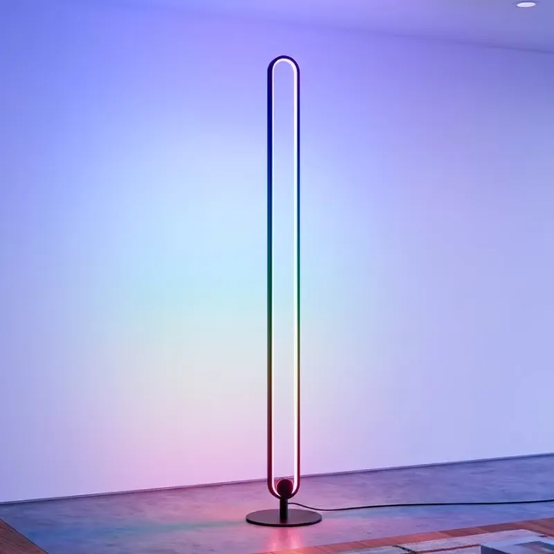 Interior Design Exhibition - Nowoczesna nordycka lampa podłogowa LED o