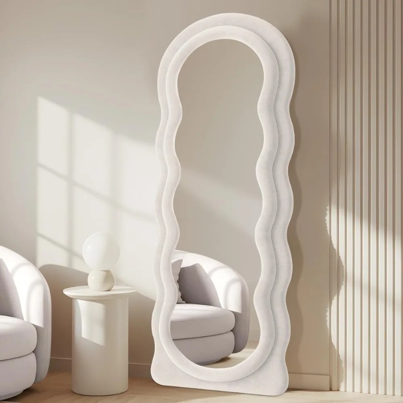 Arch Mirror Leaning - Pełnowymiarowe lustro 63x24, łukowe, faliste, do