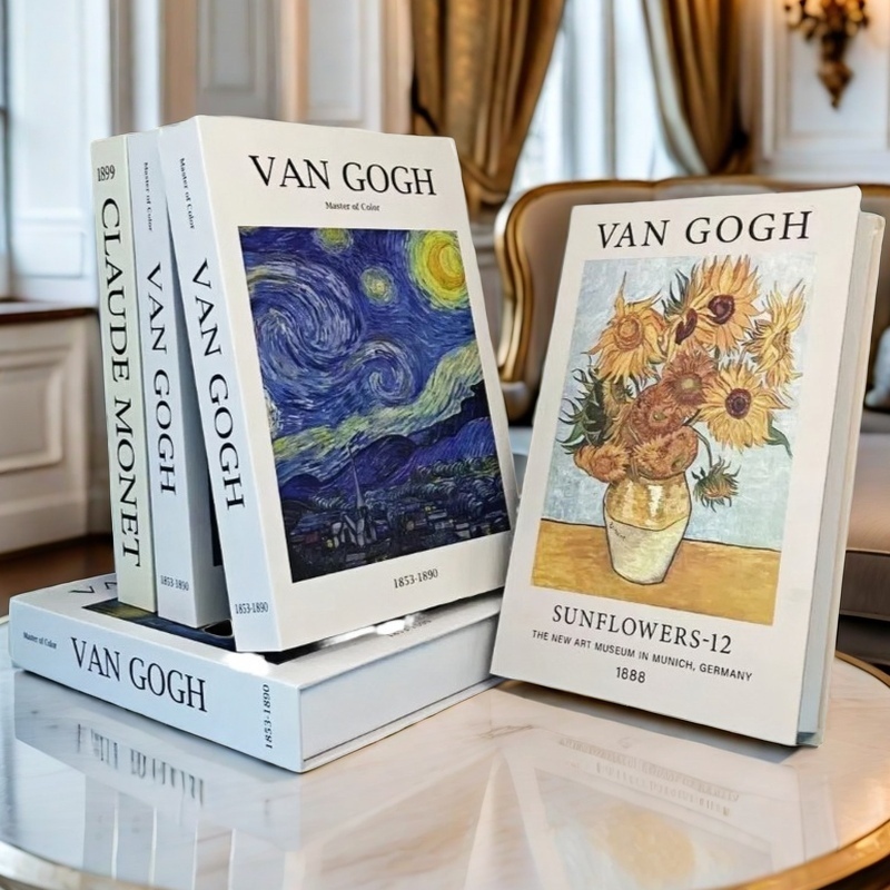 Interior Design Handbook - Abstrakcyjny Van Gogh Luksusowa Sztuczna Książka
