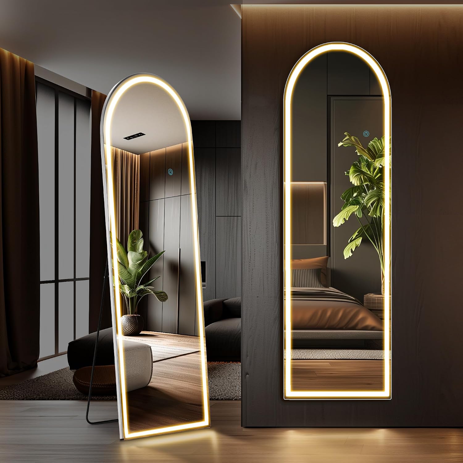 Arch Mirror Leaning - Łukowate lustro na całej długości 16x60