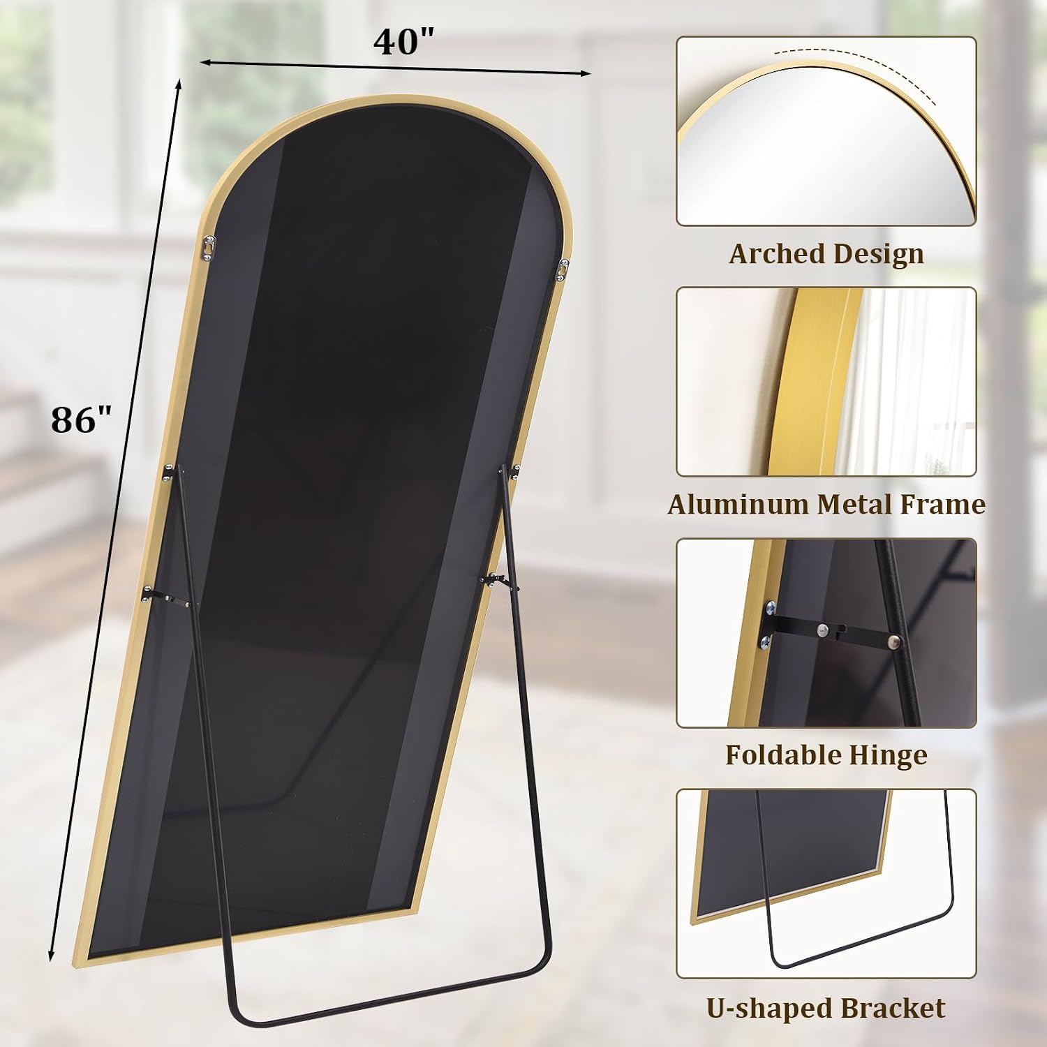 Lustro łukowe w całościowym ro – Arch Mirror Leaning recenzja i cena