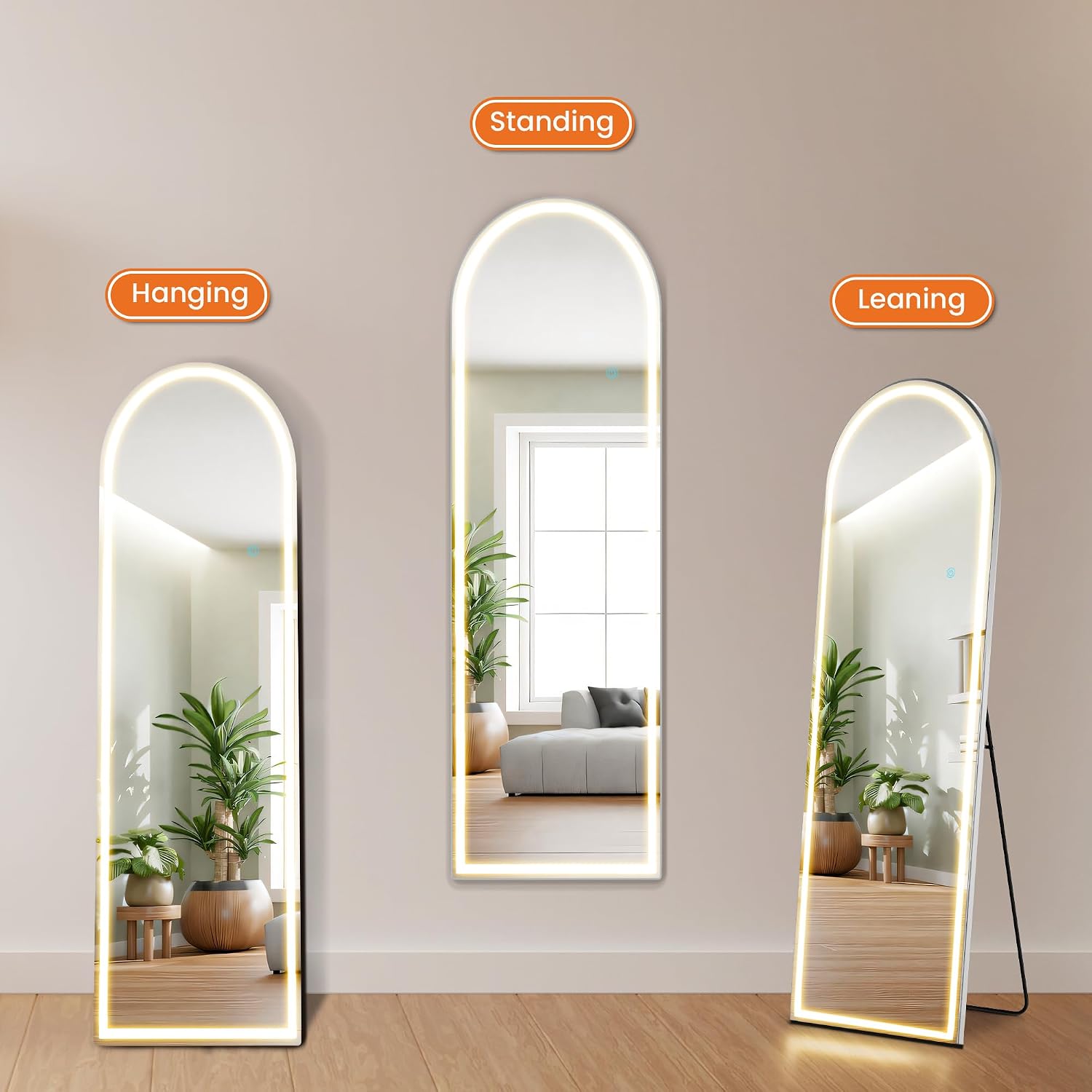 Łukowate lustro na całej długo – Arch Mirror Leaning recenzja i cena