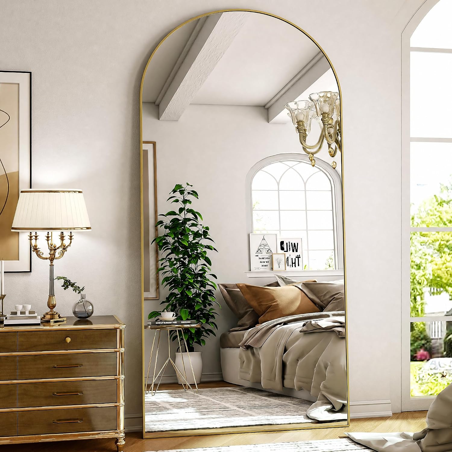 Duże łukowate lustro na całą d – Arch Mirror Leaning recenzja i cena