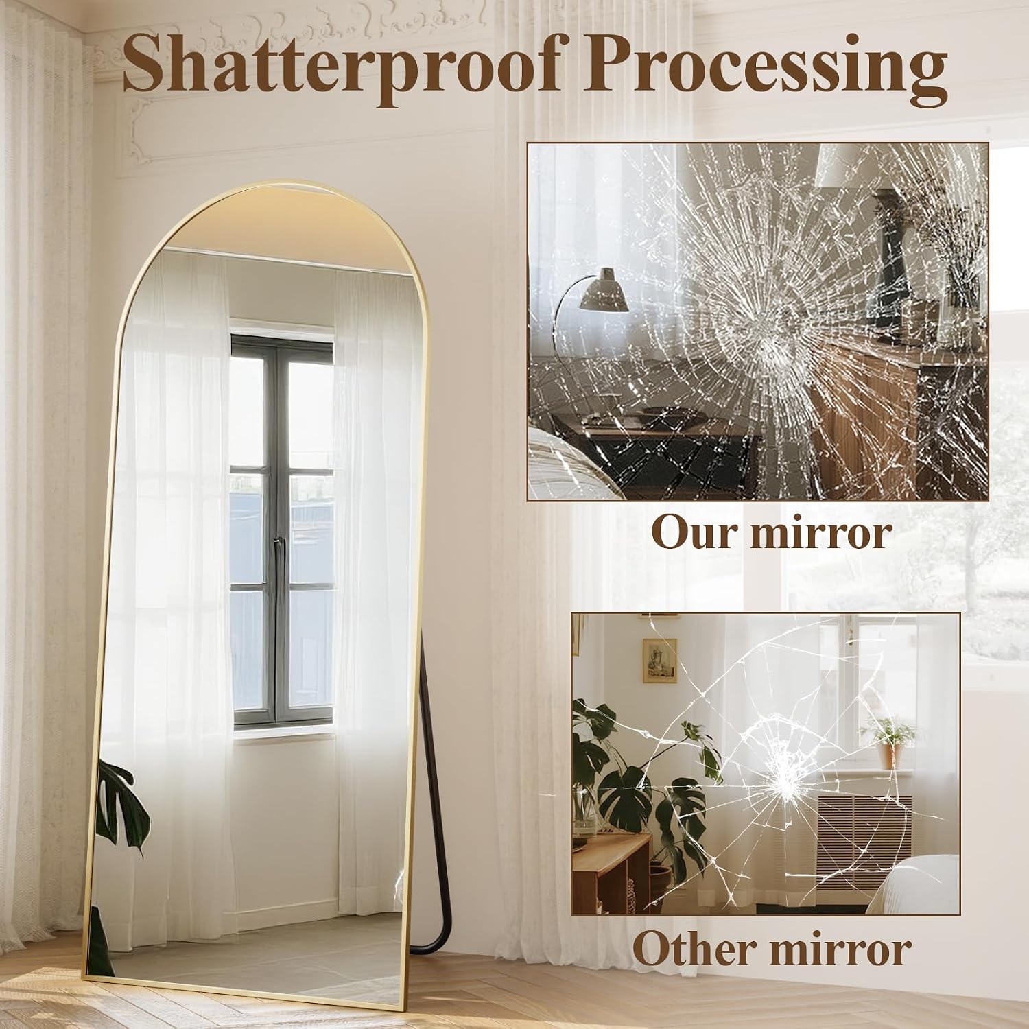 Duże łukowate lustro na całą d – Arch Mirror Leaning recenzja i cena
